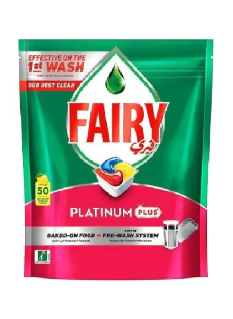Platinum Plus Lemon Dishwasher Capsules - 50 Tabs