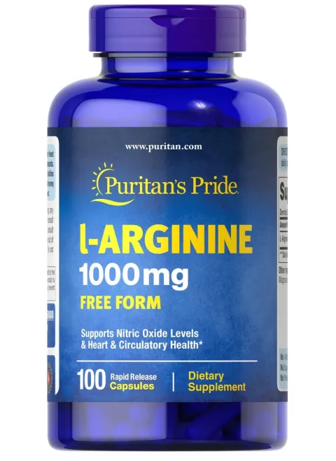 100 Capsules L-Arginine 1000 mg