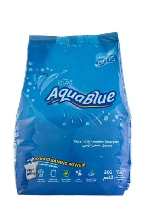 Aqua Blue Automatic Washing Powder with the Power of Smart Enzymes, 2 kg