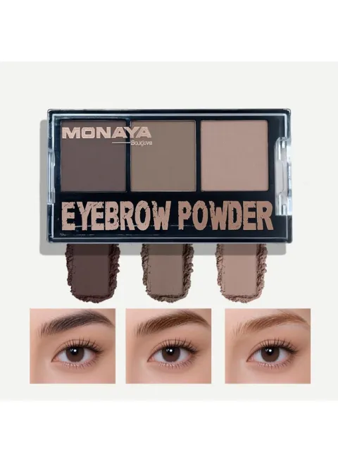 Eyebrow Powder - 3 Colors Set, Natural & Long-Lasting Formula, 3.6g Each, Affordable Makeup Solution