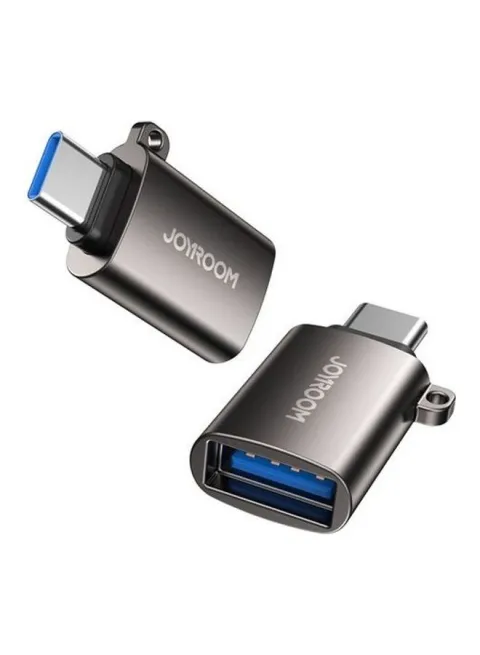 محول Joyroom من النوع C (ذكر) إلى USB (أنثى) S-H151 أسود
