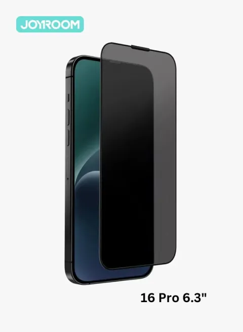 iPhone 16 Pro Privacy Screen Protector 6.3" Inch Face ID Supported Easy Installation Anti-Spy & Privacy Protection Anti-Fingerprint & Bubble Free, Case Friendly Tempered Glass Black