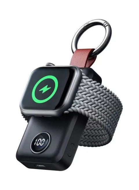 2000.0 mAh Portable iWatch Magnetic Wireless Charger Black