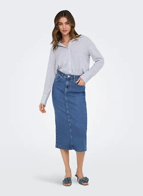 ONLY Womens Berit Life Longsleeve Shirt Woven