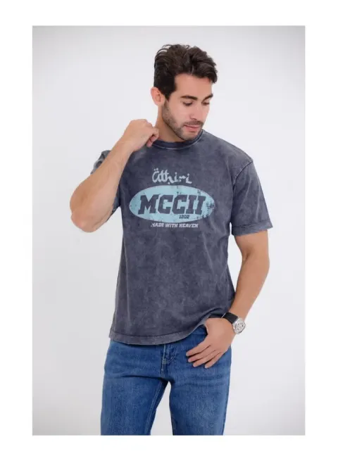 Chest Printed Cotton T-Shirt