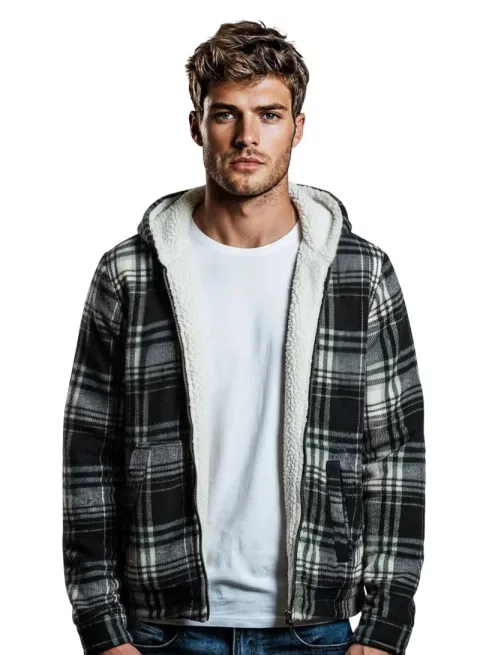 Padded Long Sleeves Zipper Hooded Jacket