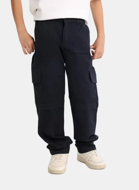 Unisex Kids Gabardine Pants – Navy