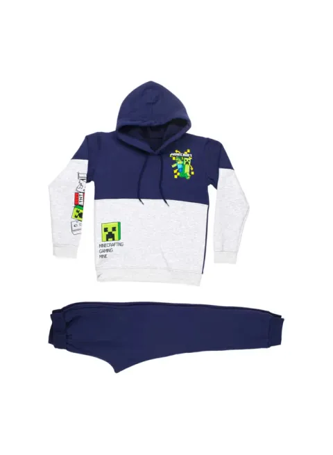 Boy Melton Printed Winter Pajama Set