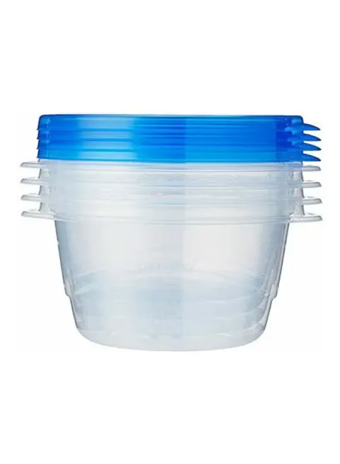 Small Bowl 4 Pack Food Storage Containers Blue 760ml