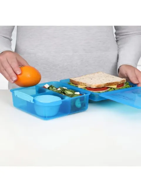 Sistema Plastic Lunch Box Blue- 2L