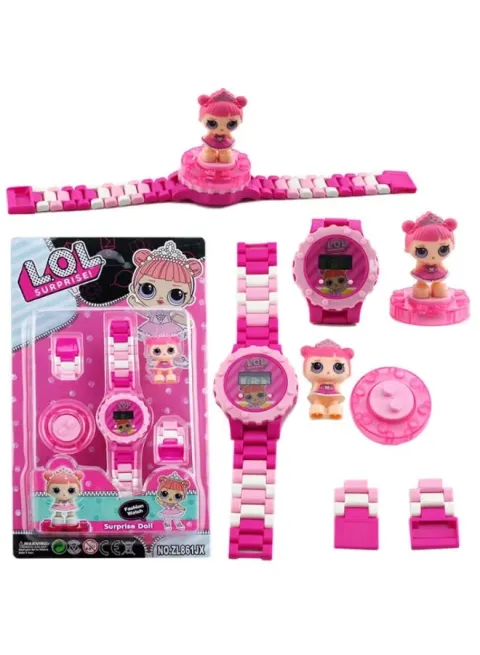 LOL Surprise Girls Personalized Acrylic Digital Watch - 3 Pack - Personalized DLOL Surprise Girls Personalized Acrylic Digital Watch - 3 Pack