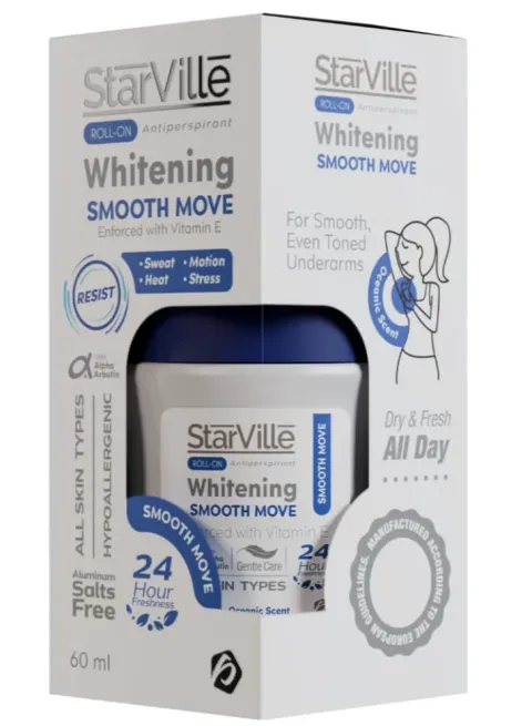 Antiperspirant Whitening Roll-On (60ml) - Dark Spot, Odor & Hair Growth Control