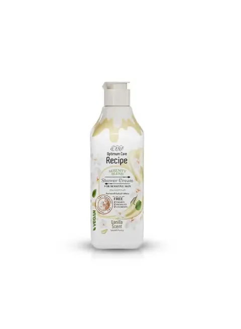 Optimum Care Recipe Serenity Blend Shower Cream For Sensitive Skin - Vanilla Scent 370 Ml