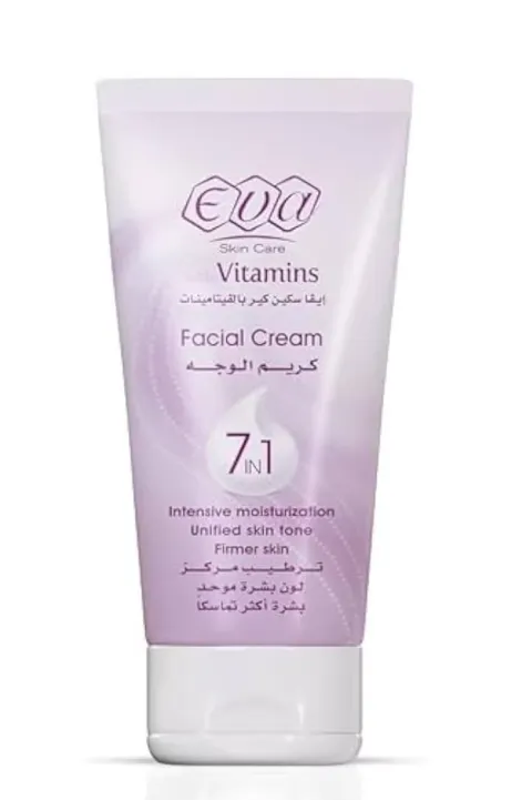 Eva Skin Care Facial Cream 7 in 1 With Vitamins Intensive Moisturizotion Unified Skin Tone Firmer Skin- 45 gm