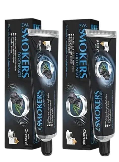 2-Piece Cleansing Toothpaste With Charcoal 2X50gm