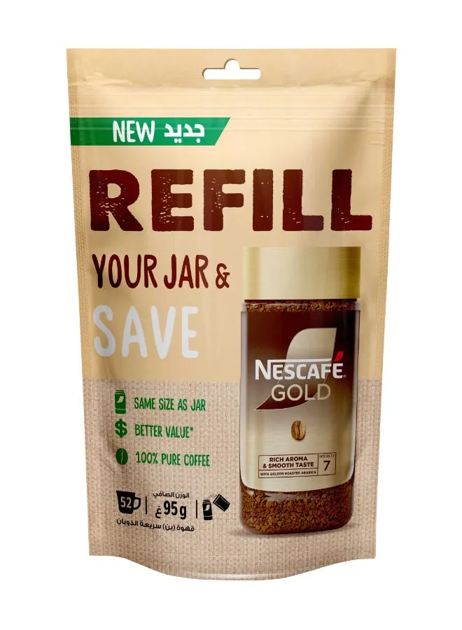 Gold Instant Coffee Pouch Refill 95grams Single