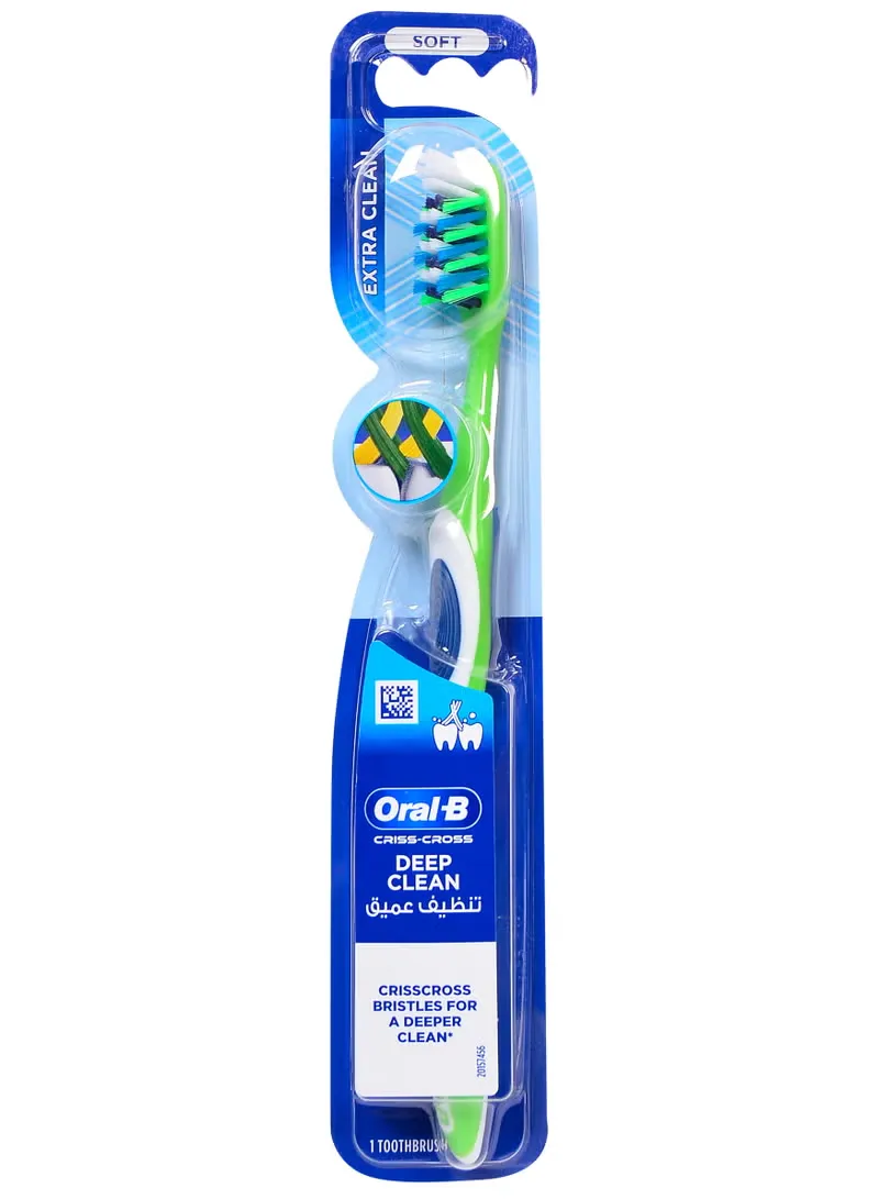 Oral-B Criss-Cross Deep Clean Extra Clean Soft 1 toothbrush,Multicolor