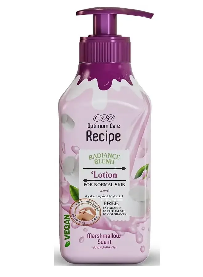 Optimum Care Recipe Radiance Blend Lotion For Normal Skin Marshmallow Scent 370ml