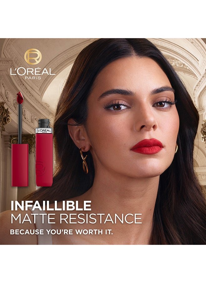 Infaillible Le Matte Resistance Liquid Lipstick Up To 16 Hour Wear, 120 Major Crush
