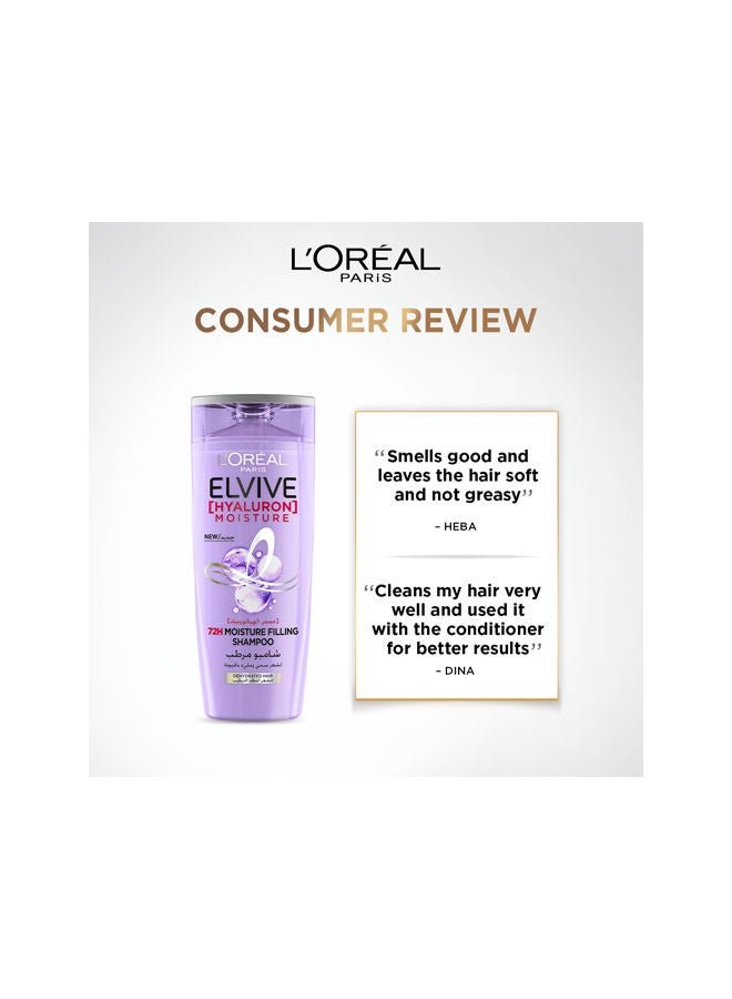 Elvive Hyaluron Moisture Filling Shampoo Replumps Hair With 72H Of Hydration 400ml