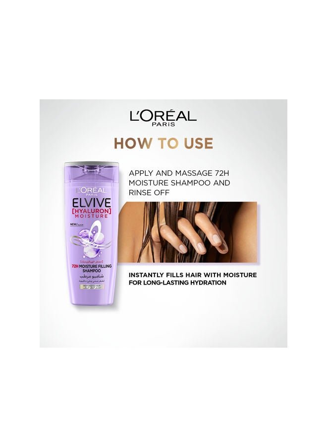 Elvive Hyaluron Moisture Filling Shampoo Replumps Hair With 72H Of Hydration 400ml