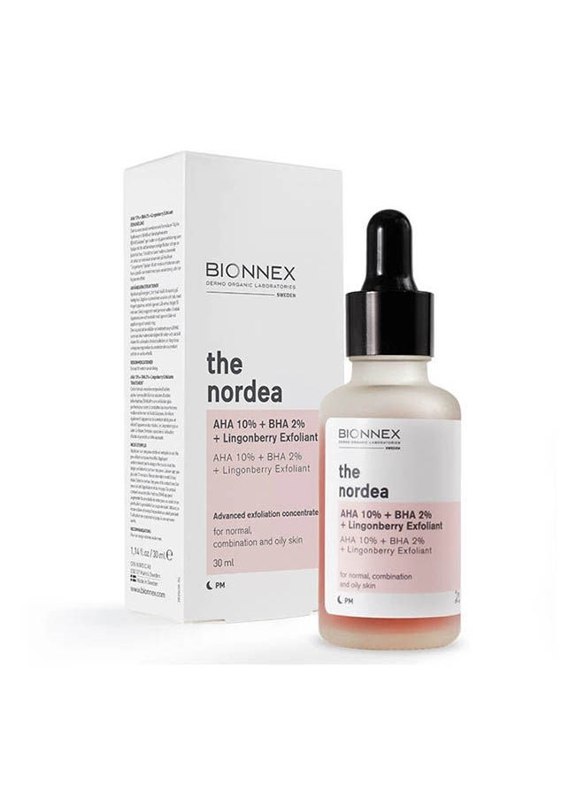 The Nordea Aha 10% + Bha 2% + Lingonberry Exfoliant Serum