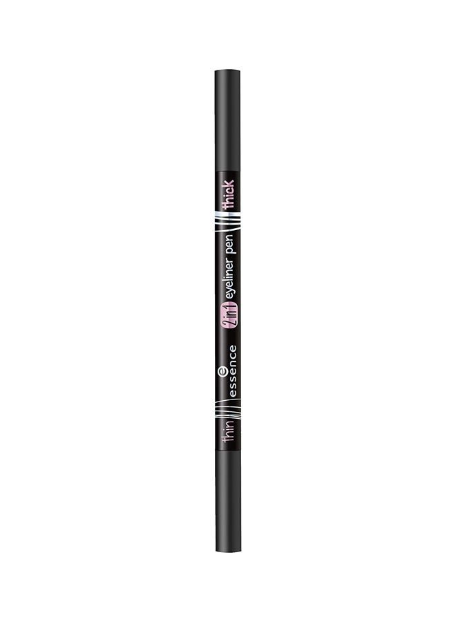 2 in 1 Eyeliner Pen Jet Black