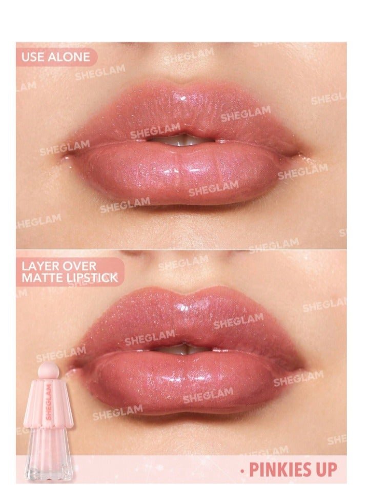 Jelly Wow Hydrating Lip Oil- Pinkies Up