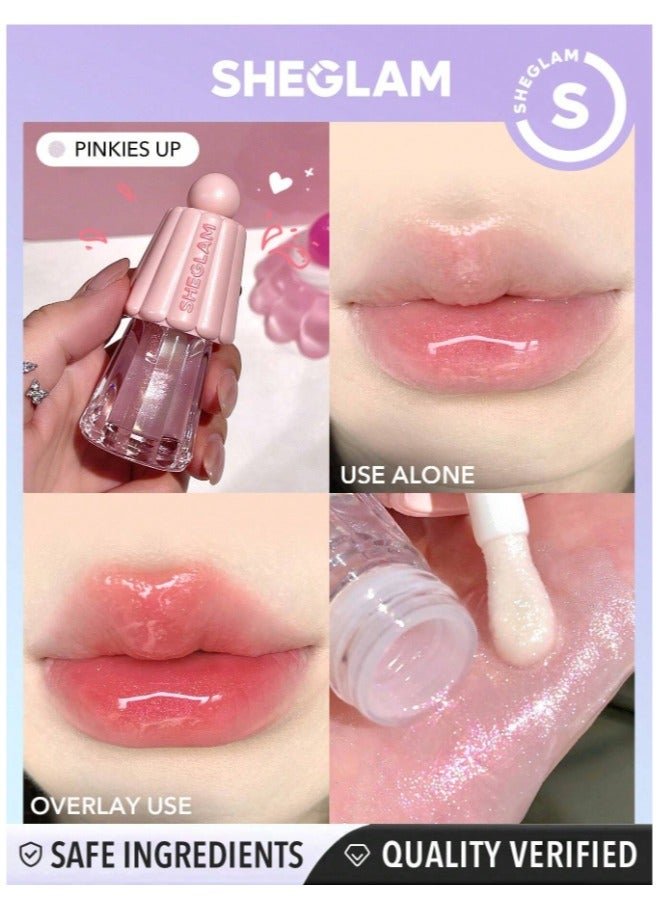Jelly Wow Hydrating Lip Oil- Pinkies Up