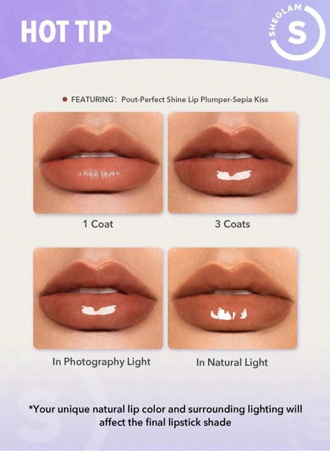 Sheglam Pout-Perfect Shine Lip Plumper -Pink Flamingo