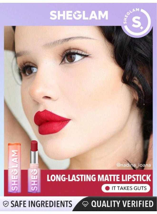 Dynamatte Boom Long Lasting Matte Lipstick Guts