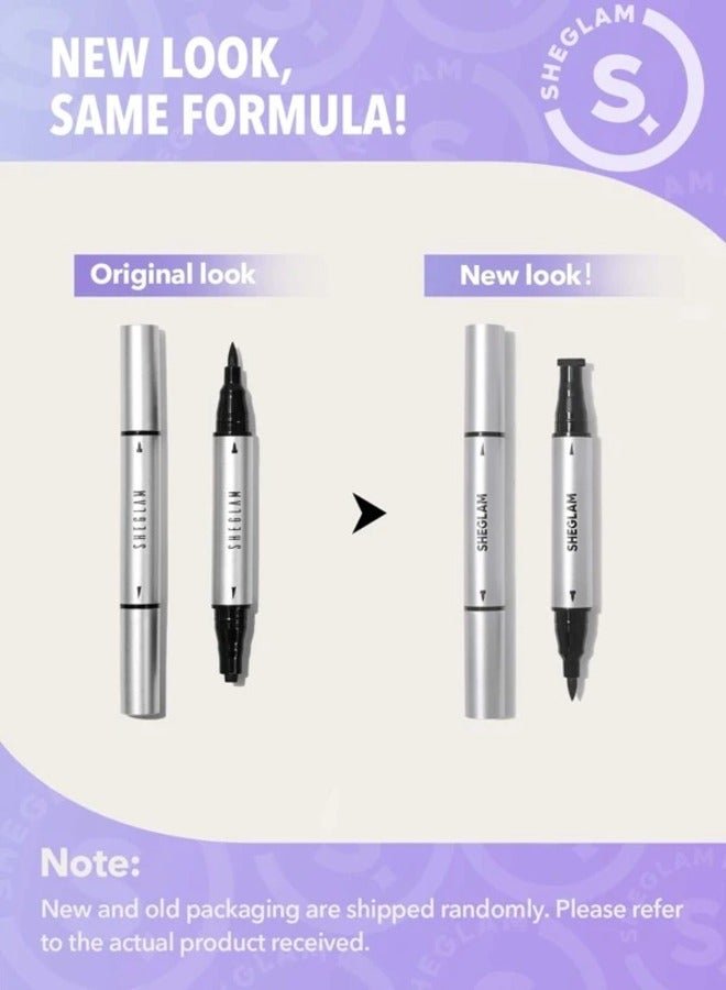SHEGLAM Dual Waterproof Eyeliner - Black Wing It