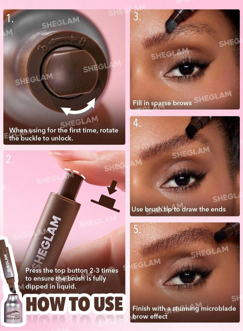 Brow Fection Angled Brush & Dip - Chocolate Chocolate