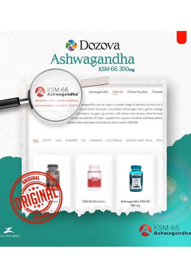 Ashwagandha – KSM-66 Indian Ginseng Root Extract 300mg – 60 Capsules