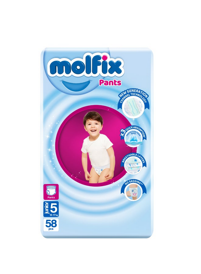 58-Piece Junior Baby Diaper Pants Jumbo Size 5 -12 to 17kg