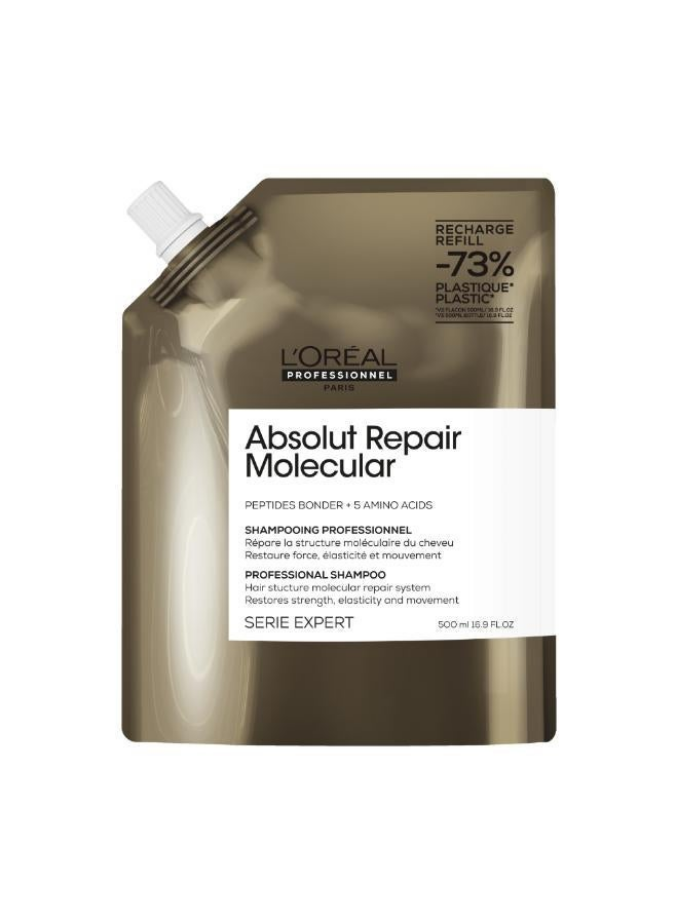 Absolut Repair Molecular Shampoo 500ml + Refill Pack 500ml