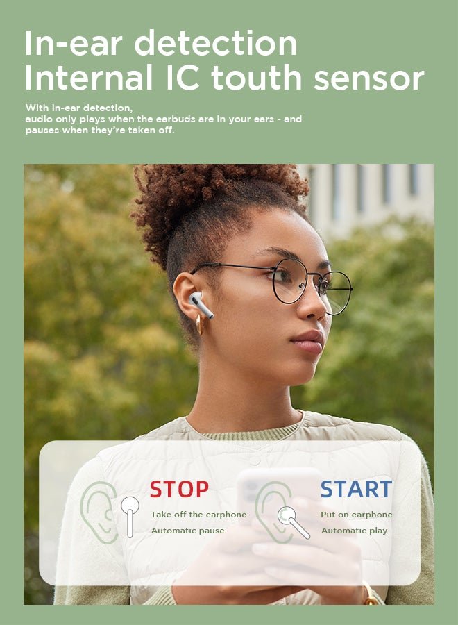 JR-T03S Pro TWS In-Ear Earphones Wireless Earbuds With Replacement Eartips Standard Version White