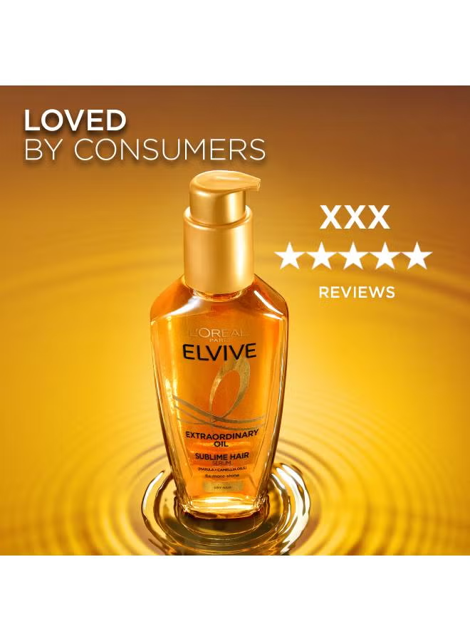 Elvive Extraordinary Hair Oil Non-Sticky Serum For Dry Hair 100ml Clear 100ml