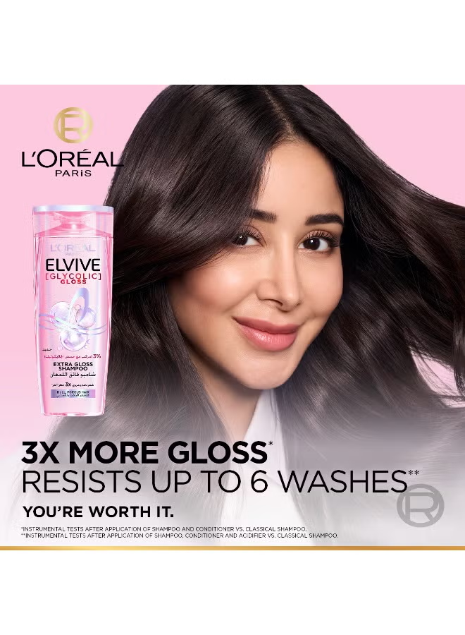 Elvive Glycolic Gloss Extra Gloss Shampoo with 3% Glycolic Acid for Dull and Porous Hair 200ML
