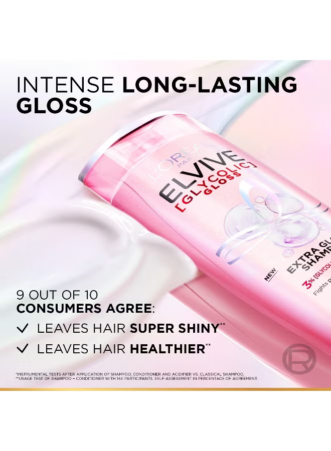 Elvive Glycolic Gloss Extra Gloss Shampoo with 3% Glycolic Acid for Dull and Porous Hair 400ML