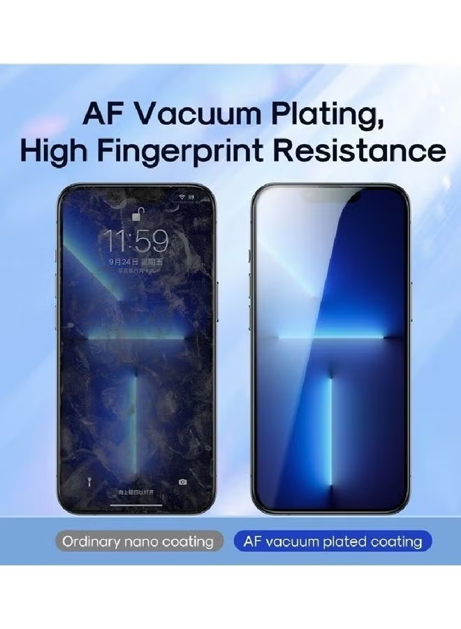 2.5D Silk Printing Screen Protector Anti-Explosion Ultra Clear Full Covering Tempered Glass For iPhone 14 6.1" Clear/Black
