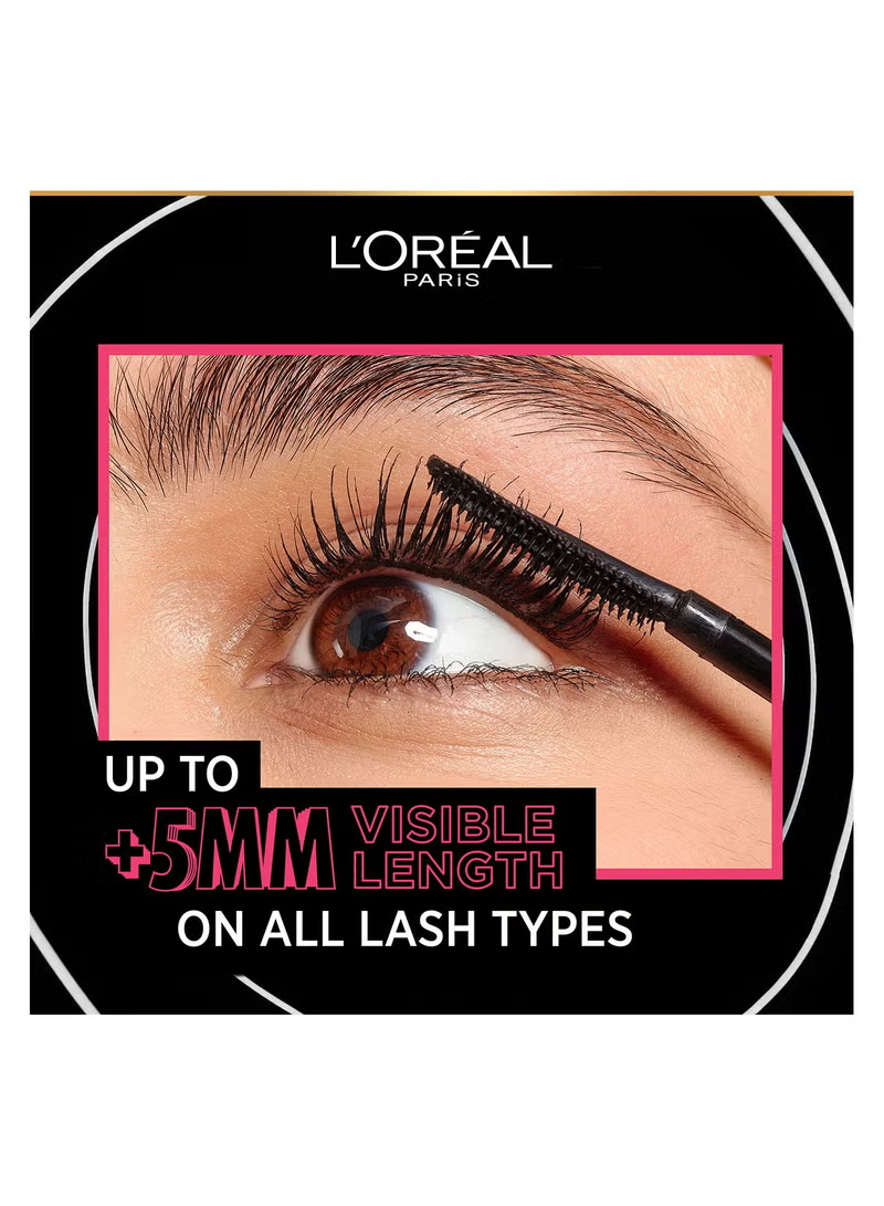 L'Oreal Paris Telescopic Lift Mascara - Length & Volume, Double Hook Brush, Lifts Lashes, Visibly Longer Lashes