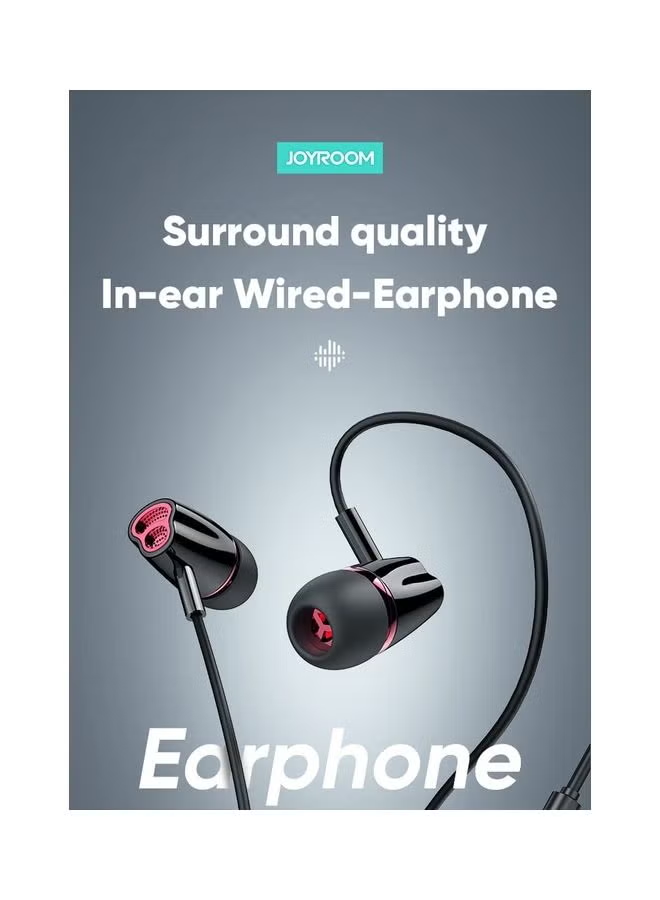 JR-EL114 In-Ear Wired Control Earphone Black