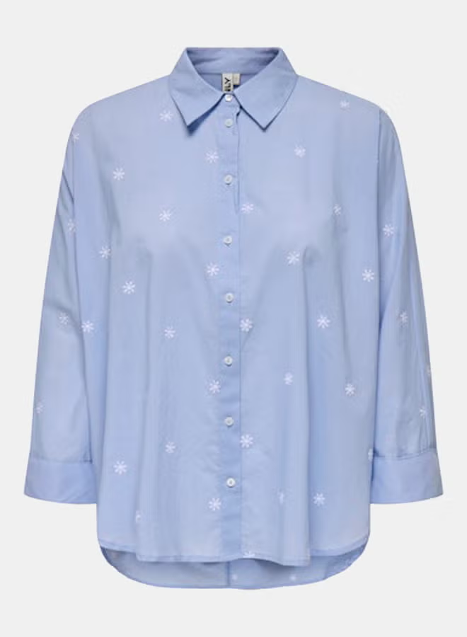 ONLY Womens New Lina Grace Longsleeve Embroided Shirt