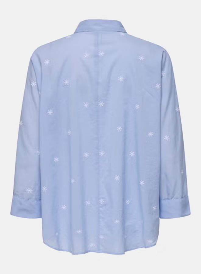 ONLY Womens New Lina Grace Longsleeve Embroided Shirt