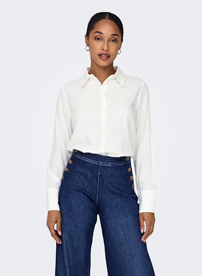 ONLY Womens Berit Life Longsleeve Shirt Woven