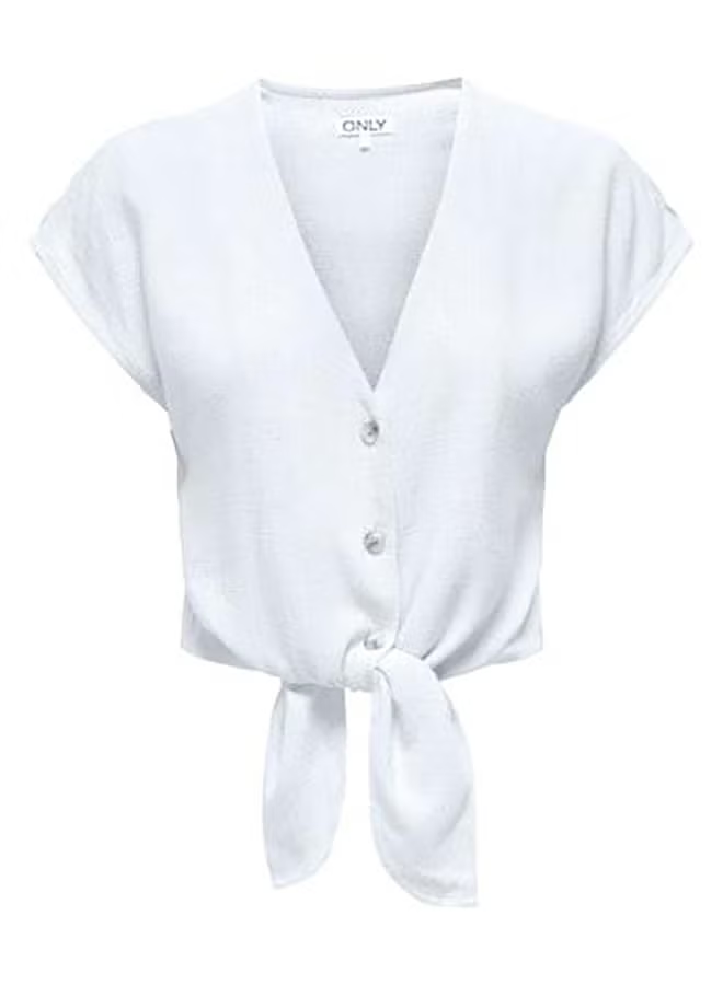 Onlsiesta Ss Knot Lin Bl Shirt Pnt Noos