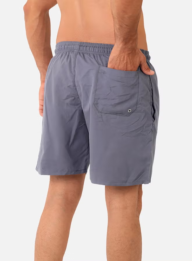 Side Pockets Plain Swim Shorts