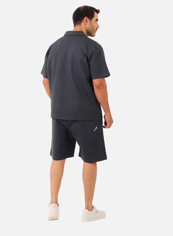 Printed Grey Cotton Men Pajama