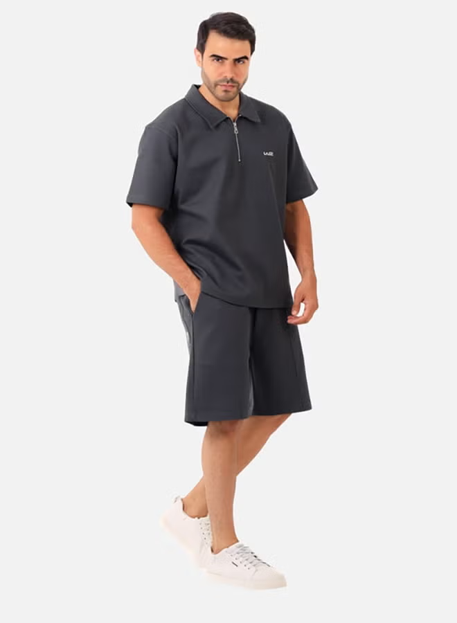 Printed Grey Cotton Men Pajama